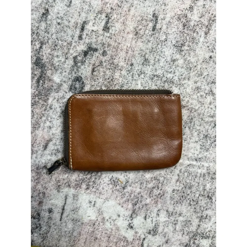 Patricia Nash Reala Credit Card Zip Up Wallet Tan Brown